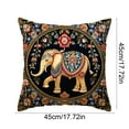thumbnail image 3 of CaiYueKe Vintage Bohemian Elephants Series Pillow Cover Decorative Throw Pillowcase for Sofa Living Room Bedroom Home Decor Accent Cushion Polyester Fabric Soft Glossy Digital Print Modern Boho Chic, 3 of 7