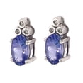 thumbnail image 3 of 14Kt White Gold Tanzanite With Diamond Earring, 3 of 3