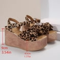 thumbnail image 6 of Viluyesy Women's Platform Sandals, Leopard Prints Adjustable Strap Open Toe Summer Thick Sole Casual Vacation Shoes Khaki 6, 6 of 9