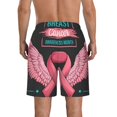thumbnail image 3 of Kdxio Ribbon With Angel Wings Pattern Mens Casual Shorts - Drawstring Summer Beach Sports Shorts for Men, 3 of 5