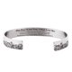thumbnail image 1 of Pulsera conmemorativa de acero inoxidable para la esposa - Brazalete en forma de U grabado, oro ajustable oro rosa plata, 1 of 6