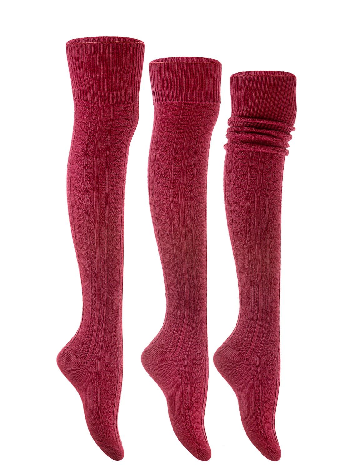 Lian LifeStyle Women's 1 Pair Fashion Thigh High Cotton Socks Size 6-9 ...