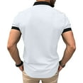thumbnail image 3 of Men's Outdoor Sports Casual Polo Shirt Short-Sleeve With Pocket Button Placket Lightweight Breathable Summer Active Wear,White,XXL, 3 of 3