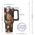 thumbnail image 2 of Sugar Skull Pumpkins Halloween Pattern Tumbler with Handle and Lid,40oz Double Wall Vacuum Insulated Tumbler,Cups Gift for Women and Men, 2 of 7