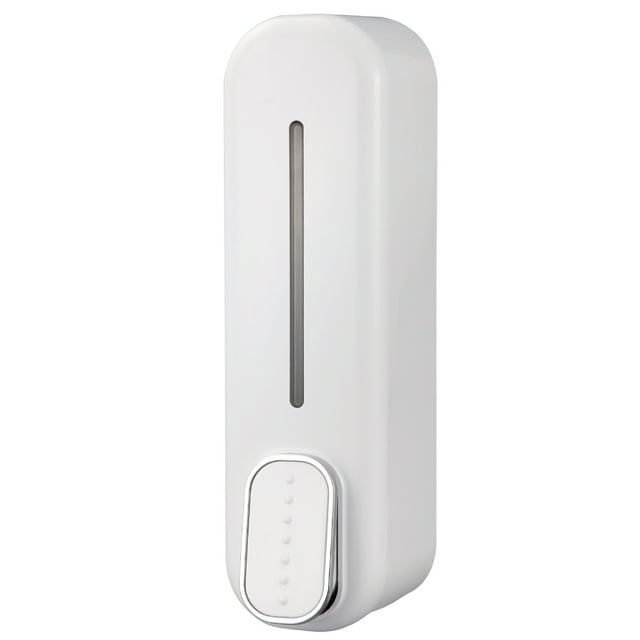 Dispensador de jabón manual de 300 ml, prensa ABS, contenedor de gel de ducha montado en la pared para el hogar, hotel, blanco