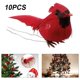 thumbnail image 3 of Billuyoard 10pcs Artificial Red Birds for Centerpieces Decor Home Garden Kits de decoración para fiestas cardenales rojos 9x4cm, 3 of 6