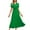 DT-Green, variant on DailyTrove Women's Pleated Midi Dress-Short Sleeve-Wrap Front-Polyester-for Office/Casual Outing-Flattering Pleated Fit