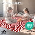 thumbnail image 4 of ODIKA 4'x6' Machine Washable Non-Slip Area Rug, North Pole Peppermint Crochet Artwork DIY High Traffic Rug, Red, 647899, 4 of 5