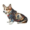 thumbnail image 7 of Gaeub Samurai Frog Guitar Dog Hoodie Sweatshirts Warm Dog Clothes for Small Dogs,Puppy and Cat Costume-, 7 of 7