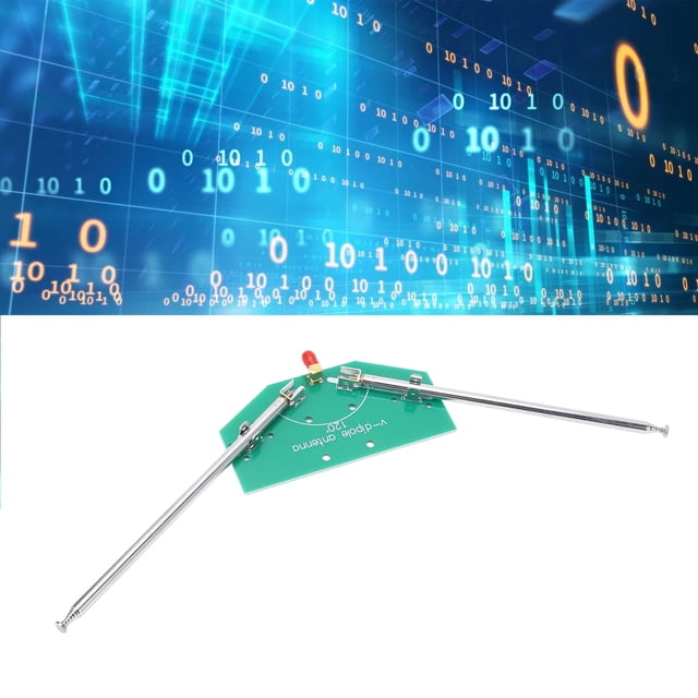 Antena Dipolo V, Gran área De Disipación De Calor Conexión Fácil Antena Telescópica De Rendimiento Estable 78M-415MHz Para Aplicaciones De Aviación
