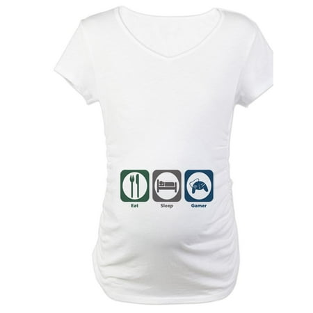 

CafePress - Eat Sleep Gamer Maternity T Shirt - Cotton Maternity T-shirt Cute & Funny Pregnancy Tee