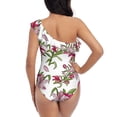 thumbnail image 5 of Honeii Lilies Flowers for women's one-piece swimsuit featuring a chic one-shoulder design experience elegance and style in the water-X-Large, 5 of 6