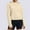 Beige, variant on Plus Size Hoodie for Womens Pullover Fashion Loose Casual Solid Color Round Neck Long Sleeved Sweatshirt