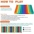 thumbnail image 3 of 7.8in Big Size P0pp Math Toys , Rainbow Square Fidget Ttoy 100bubbles Stress Relieving Fidget Game for Teachers to Create Kinds of Math Manipulatives【with 1-100 Numbers Tables】, 3 of 4
