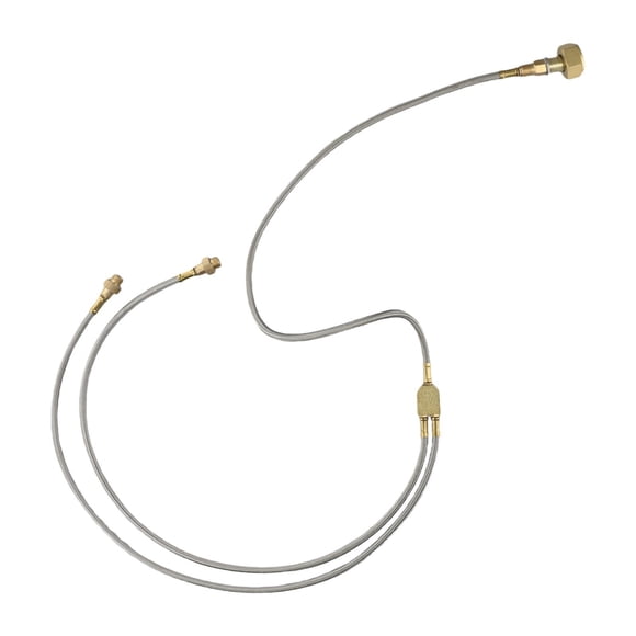1pc 130cm Outdoor Camping Stove Gas Tank Connector Double-head Connecting Line Hose Silver White Outdoor Stove Accessories