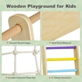 thumbnail image 5 of Spaco 8-in-1 Wooden Climber Playset for Kids, Indoor Playground Climbing Gym, Kids Play Equipment for Indoor Outdoor, Multicolor, 5 of 8
