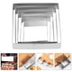 thumbnail image 5 of Juego de 5 moldes metálicos cuadrados para galletas, cortadores de galletas para restaurantes., 5 of 7