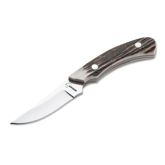 BOKER PLUS FIELD KNIFE 2.88" 440C STAINLESS DROP POINT STAG