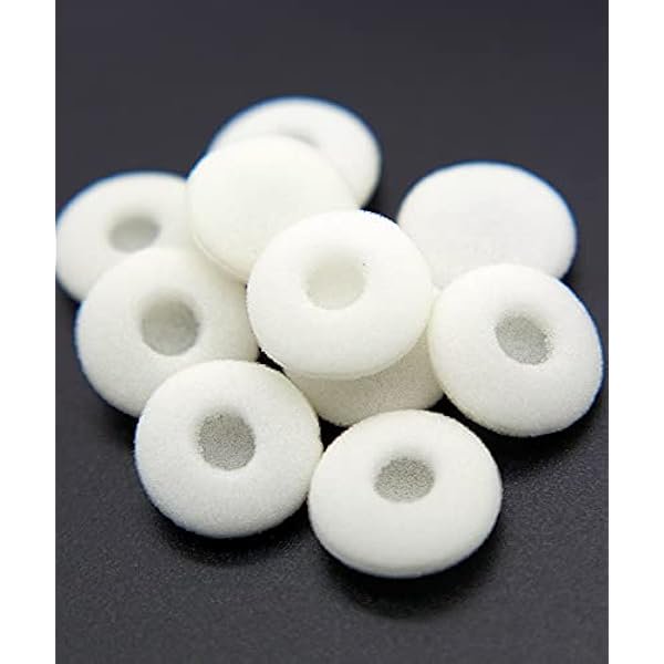 wonima44 15 Pairs Soft Foam Earbuds Headphone Earpads Ear Bud Pad Cushion Replacement Sponge Covers Compatible with AirPods iPod iPhone Itouch Ipad Headsets in Ear Earphones (White)