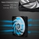 thumbnail image 5 of Encendiendo MG 14cm Gorgeous PC Case Ventilador de refrigeración DRGB 4Pin PWM Chasis Cooler (140mm), 5 of 9