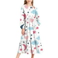 thumbnail image 2 of EGNMCR Robe à Manches Longues Imprimée pour Enfants avec Poches Latérales, Jupe Longue pour Fille, Robe en Polyester, 2 of 6