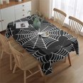 thumbnail image 2 of Rectangle Table Cover Halloween Bat spider Web Table Cloth,Pattern Foldable Table Covers for Picnic Catering Halloween Fall Thanksgiving Christmas, 2 of 5