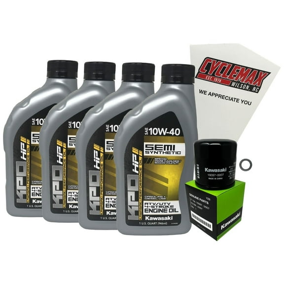 Cyclemax Semi Synthetic Oil Change Kit fits 2020-2023 Kawasaki Teryx KRX 1000