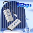 thumbnail image 4 of USB Docking Station Hubs Type C Splitter Charging Adapter Multiple 7/10 Port Power Adapter For PC Laptop Accessories, 4 of 9