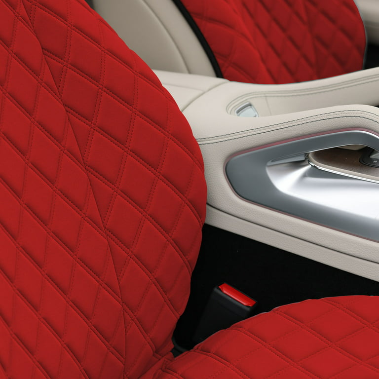 Ford Transit Custom Diamond Stitch Seat Covers - Red - VanPimps