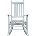 thumbnail image 3 of Rocking Rocker - A001WT White Wood Porch Rocker/Outdoor Rocking Chair - Easy to Assemble - Comfortable Size - Outdoor or Indoor Use, 3 of 10
