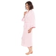 thumbnail image 5 of TexereSilk Women's Luxury Terry Cloth Bathrobe - Soft Modal & Organic Cotton (Barely Pink, Small/Medium), 5 of 6