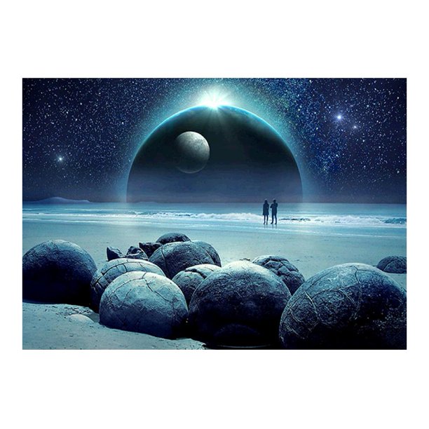 Taladro Pintura Diamante (DF2826) 5D DIY Full Fantasy View Kit de bordado de punto de cruz 50x70cm Hugtrwg Para estrenar