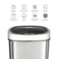 thumbnail image 3 of Nine Stars Automatic Kitchen Trash Can, 13 Gallon Stainless Steel Motion Sensor Garbage Bin with Soft Close Lid, Silver, 3 of 12