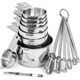 thumbnail image 1 of Juego de tazas y cucharas medidoras Hudson Essentials de acero inoxidable, 1 of 9