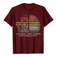 thumbnail image 1 of Camiseta del día del padre Camiseta de manga corta con estampado de letras de verano para hombre y mujer Regalo para el padre Pompotops  hfajkhk131337, 1 of 4