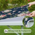 thumbnail image 6 of Pioneer Flower Floral Print Pattern Square Fitted Tablecloth with Elastic Edge,Square Table Cover,Washable Elastic Table Cover for Home Kitchen Party Decor 36"x36", 6 of 6