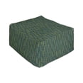 thumbnail image 1 of Floral Rectangle Pouf, Exotic Tropical Leaves in Continuous Pattern, Under Desk Foot Stool for Living Room Office Ottoman with Cover, 25", Dark Green, by Ambesonne, 1 of 4