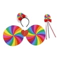 thumbnail image 1 of Falda de ballet con capas de y diadema para niñas, ideal para fiestas de cumpleaños y juegos de simulación. 3 piezas, 1 of 10