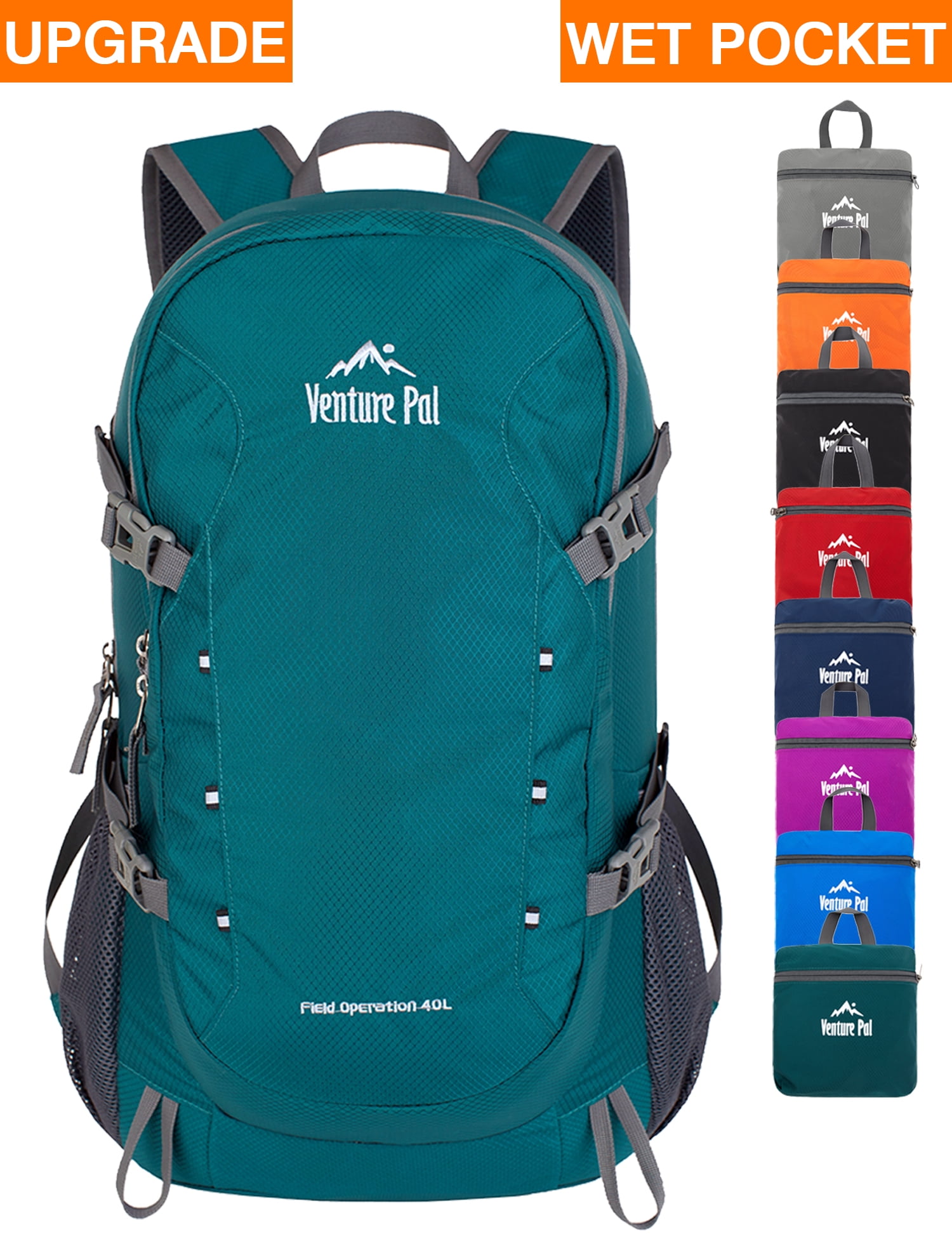 Venture Pal 40L Lightweight Packable Travel Hiking Backpack Daypack 