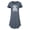 HEATHER BLUE, variant on - Santa I Saw That You Nasty Christmas - Women's Any Way Dress