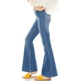 thumbnail image 3 of Insane Gene Womens Juniors Stretchy Bell Bottom Denim Jegging Pants (Medium Denim, M), 3 of 4