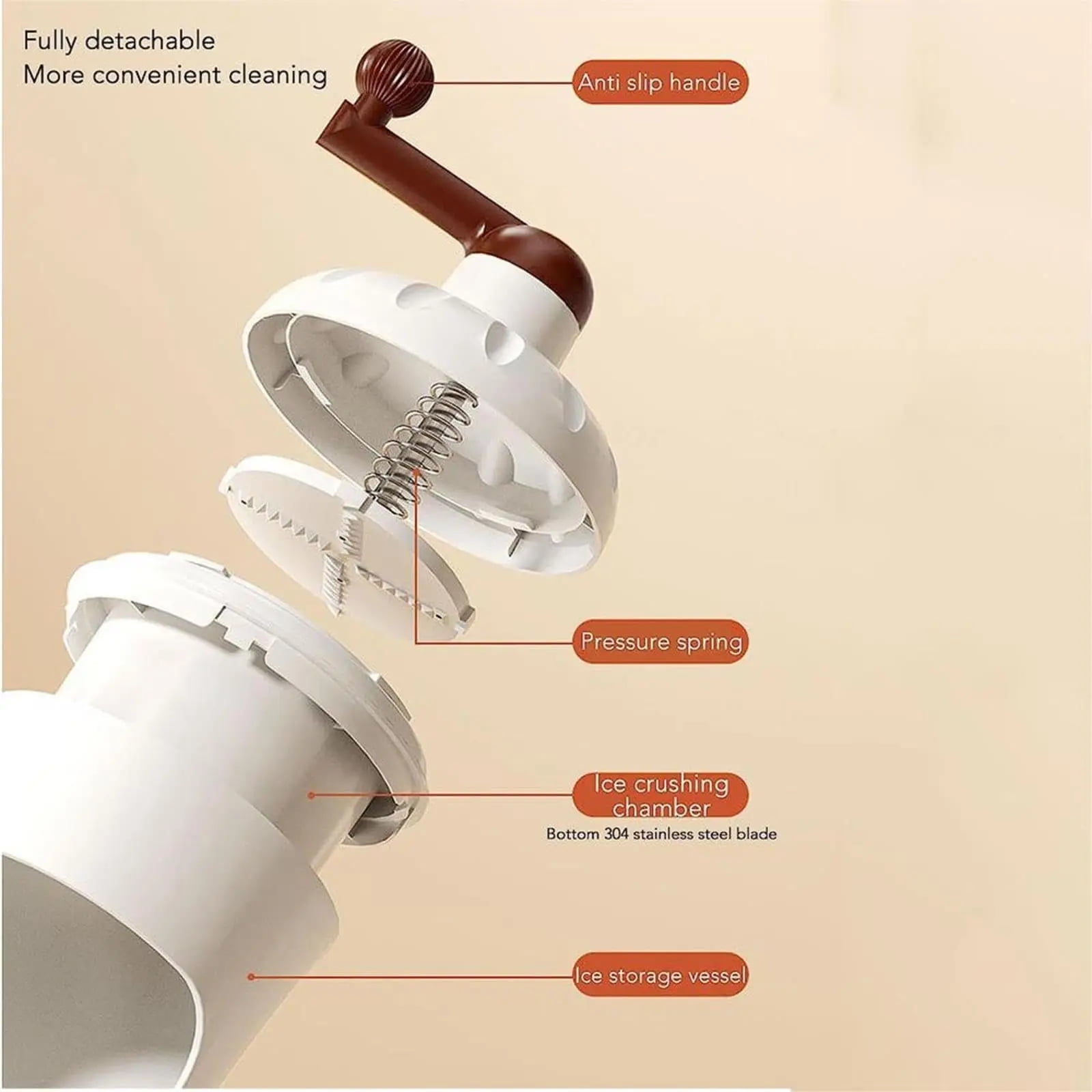 Manual Shaved Ice Maker Machine and Snow Cone Machine for making Snowcones Ice Cream and Slushy with Ice Cube Trays-BPA Free