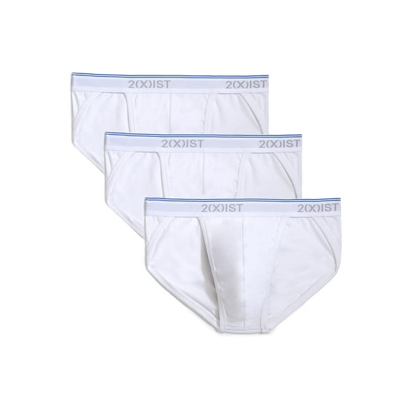 2(X)IST mens Cotton Stretch Sport 3-pack Briefs, White, X-Large US