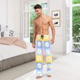 thumbnail image 6 of FORMRS Mens Pajama Pants with Pockets Sleepwear Lounge Bottoms Sizes S-2XL, Light Blue Daisy, 6 of 7