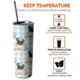 thumbnail image 6 of 20oz Pug with Crown Skinny Tumblers Stainless Steel Tumbler with Lid and Straw,Vacuum Insulated Double Wall Travel Tumbler Cups with Cleaning Brush for Coffee,Tea, 6 of 6