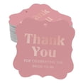 thumbnail image 1 of Inkdotpot Real Rose Gold Foil Bracket Shape Paper Hang Tags Thank You For Celebrating The Bride To Be Bridal Shower Favor Tags Pack Of 50, 1 of 7
