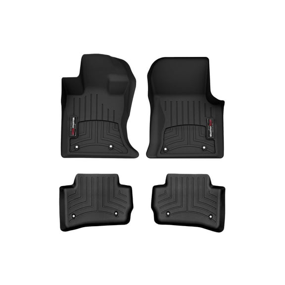 WeatherTech Custom Fit FloorLiners compatible with Velar, F-Pace - 1st & 2nd Row (2-pc. Rear Liner), Black
