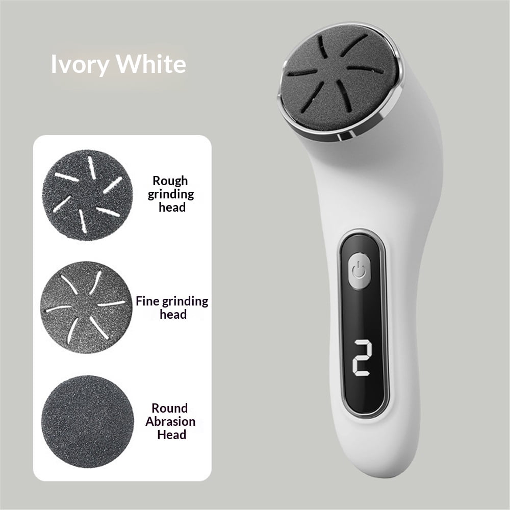 Electric Foot Callus Removers for Feet - Rechargeable Waterproof Portable Electronic Foot File Pedicure Tools for Cracked Heels Dead Skin(White)