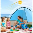 thumbnail image 3 of Pop Up Beach Tent UPF 50+ Sun Shelter for 2-3 Person Automatic Portable Beach Shade Tent Outdoor Cabana Sun Umbrella,Blue, 3 of 10