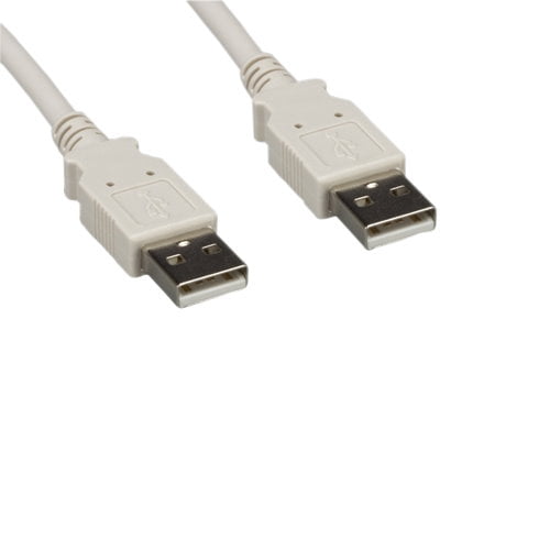 Kentek 3 Feet FT USB 2.0 Male to Male Cable 28 AWG High Speed Type A M/M Cord Data Transfer Sync Charge Power PC Mac Beige